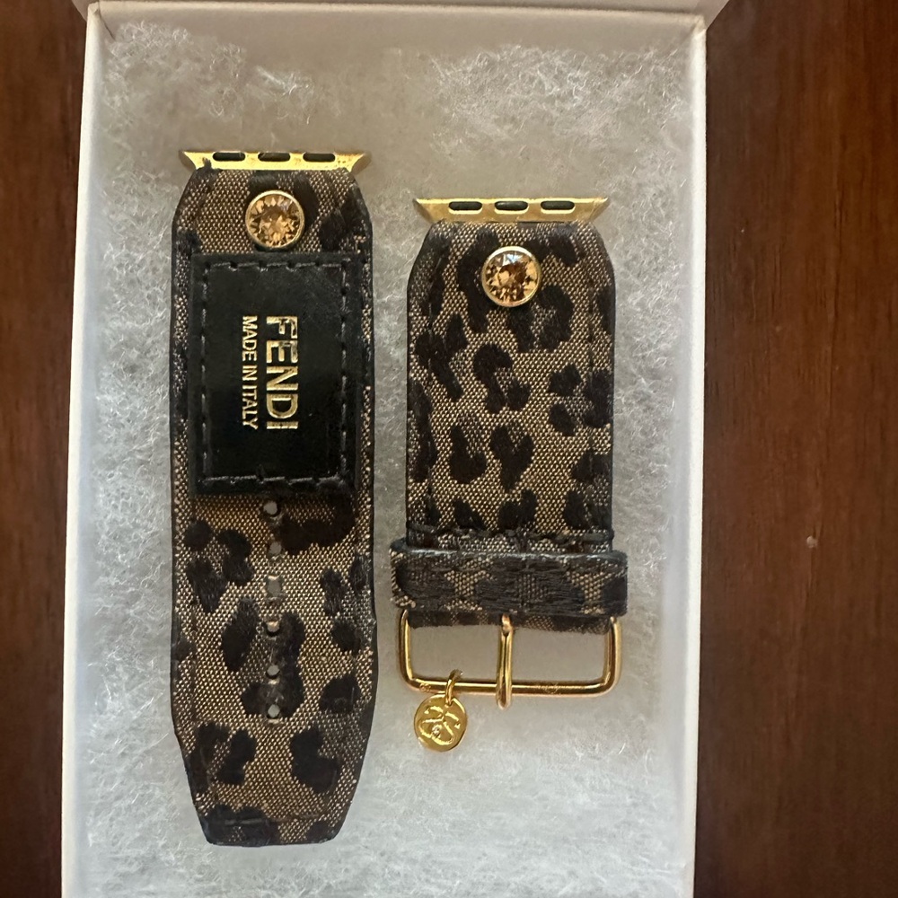 Upcycled authentic Fendi material with patch